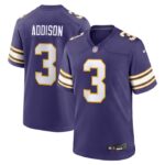 Jordan Addison Minnesota Vikings Nike Classic Player Game Jersey - Purple- 49Native