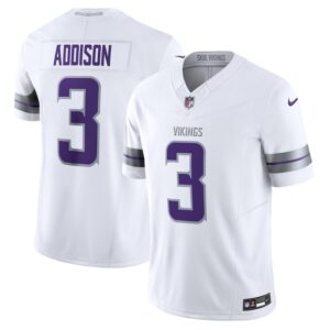 Jordan Addison Minnesota Vikings Nike Alternate Vapor F.U.S.E. Limited Jersey - White- 49Native