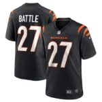 Jordan Battle Cincinnati Bengals Nike Team Game Jersey -  Black- 49Native