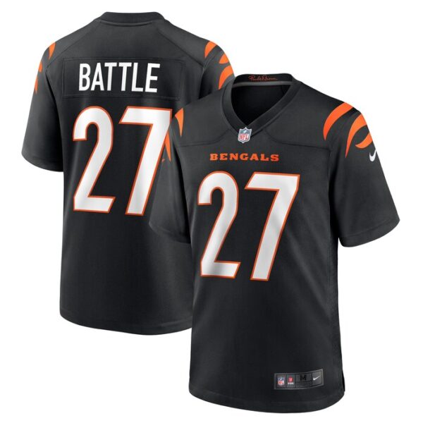 Jordan Battle Cincinnati Bengals Nike Team Game Jersey -  Black- 49Native