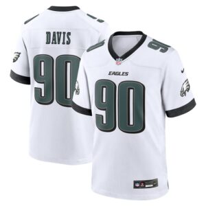 Jordan Davis Philadelphia Eagles Nike White Game Jersey - White- 49Native