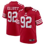 Jordan Elliott San Francisco 49ers Nike Team Game Jersey -  Scarlet- 49Native