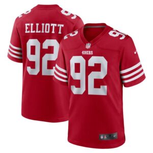 Jordan Elliott San Francisco 49ers Nike Team Game Jersey -  Scarlet- 49Native
