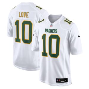 Jordan Love Green Bay Packers Nike Fashion Game Jersey - White- 49Native