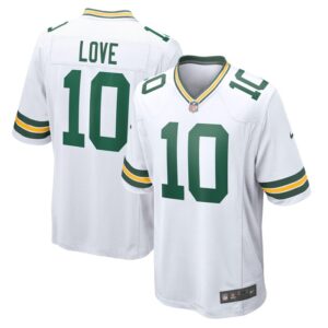 Jordan Love Green Bay Packers Nike  Game Jersey - White- 49Native