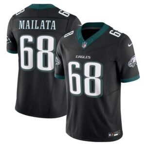 Jordan Mailata Philadelphia Eagles Nike Alternate Vapor F.U.S.E. Limited Jersey - Black- 49Native