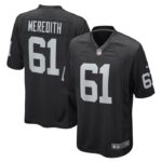 Jordan Meredith Las Vegas Raiders Nike Game Player Jersey - Black- 49Native