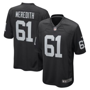 Jordan Meredith Las Vegas Raiders Nike Game Player Jersey - Black- 49Native