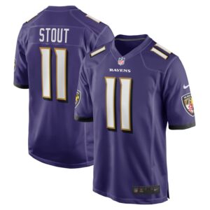 Jordan Stout Baltimore Ravens Nike Player Game Jersey - Purple- 49Native