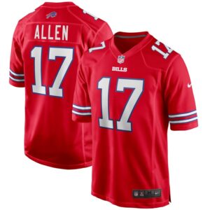 Josh Allen Buffalo Bills Nike Alternate Game Player Jersey - Red- 49Native
