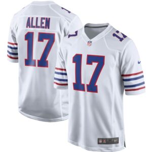 Josh Allen Buffalo Bills Nike Alternate Game Player Jersey - White- 49Native