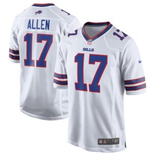 Josh Allen Buffalo Bills Nike Game Player Jersey - White- 49Native