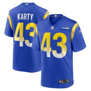 Joshua Karty Los Angeles Rams Nike Team Game Jersey -  Royal- 49Native