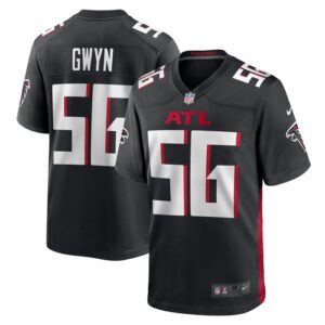 Jovaughn Gwyn Atlanta Falcons Nike Team Game Jersey -  Black- 49Native