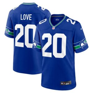 Julian Love Seattle Seahawks Nike Throwback Player Game Jersey - Royal- 49Native