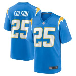 Junior Colson Los Angeles Chargers Nike Team Game Jersey -  Powder Blue- 49Native