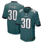 Justin Evans Philadelphia Eagles Nike Game Player Jersey - Midnight Green- 49Native