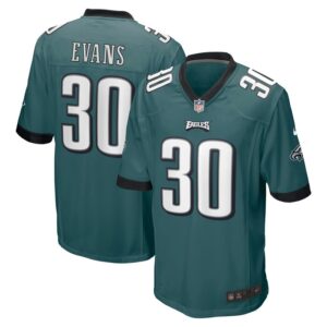 Justin Evans Philadelphia Eagles Nike Game Player Jersey - Midnight Green- 49Native