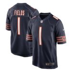 Justin Fields Chicago Bears Nike Game Jersey - Navy- 49Native