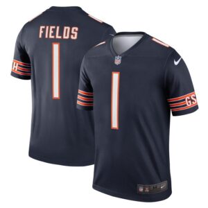 Justin Fields Chicago Bears Nike Legend Jersey - Navy- 49Native