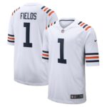 Justin Fields Chicago Bears Nike 2021 NFL Draft First Round Pick Alternate Classic Game Jersey - White- 49Native
