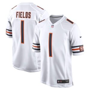 Justin Fields Chicago Bears Nike Game Jersey - White- 49Native