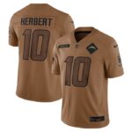 Justin Herbert Los Angeles Chargers Nike 2023 Salute To Service Limited Jersey - Brown- 49Native