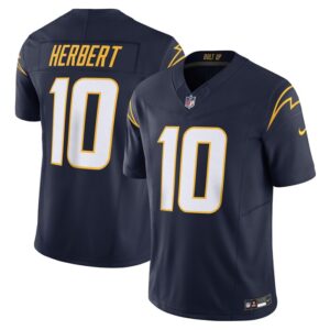 Justin Herbert Los Angeles Chargers Nike Vapor F.U.S.E. Limited Jersey - Navy- 49Native