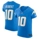 Justin Herbert Los Angeles Chargers Nike  Vapor F.U.S.E. Elite Jersey - Powder Blue- 49Native