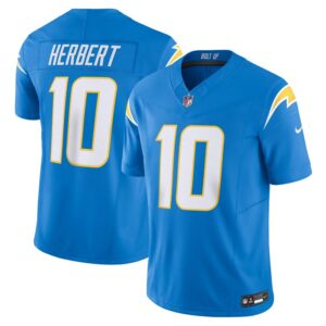 Justin Herbert Los Angeles Chargers Nike Vapor F.U.S.E. Limited Jersey - Powder Blue- 49Native