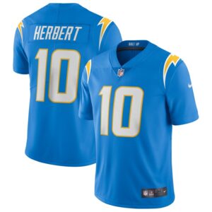 Justin Herbert Los Angeles Chargers Nike Vapor Limited Jersey - Powder Blue- 49Native