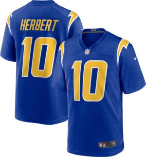 Justin Herbert Los Angeles Chargers Nike 2nd Alternate Game Jersey - Royal- 49Native