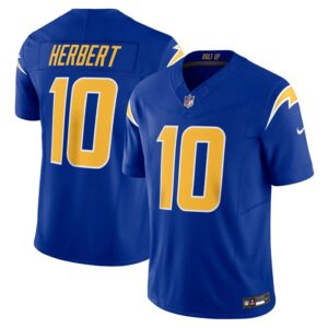 Justin Herbert Los Angeles Chargers Nike Vapor F.U.S.E. Limited Jersey - Royal- 49Native