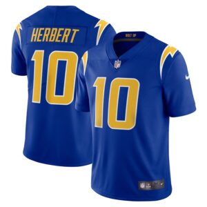 Justin Herbert Los Angeles Chargers Nike Vapor Limited Jersey - Royal- 49Native