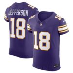 Justin Jefferson Minnesota Vikings Nike Alternate Vapor F.U.S.E. Elite Jersey - Purple- 49Native