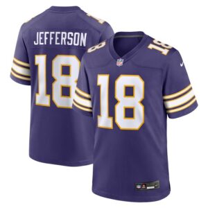 Justin Jefferson Minnesota Vikings Nike Classic Player Game Jersey - Purple- 49Native