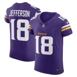 Justin Jefferson Minnesota Vikings Nike  Vapor F.U.S.E. Elite Jersey - Purple- 49Native