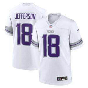 Justin Jefferson Minnesota Vikings Nike Alternate Game Player Jersey - White- 49Native