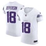 Justin Jefferson Minnesota Vikings Nike Alternate Vapor F.U.S.E. Elite Player Jersey - White- 49Native