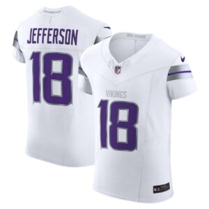 Justin Jefferson Minnesota Vikings Nike Alternate Vapor F.U.S.E. Elite Player Jersey - White- 49Native