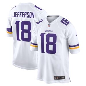 Justin Jefferson Minnesota Vikings Nike Game Player Jersey - White- 49Native