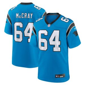 Justin McCray Carolina Panthers Nike Alternate Game Jersey - Blue- 49Native