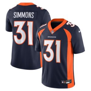 Justin Simmons Denver Broncos Nike  Vapor Untouchable Limited Jersey - Navy- 49Native