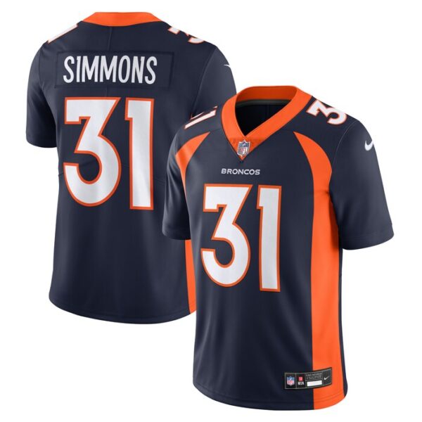 Justin Simmons Denver Broncos Nike  Vapor Untouchable Limited Jersey - Navy- 49Native