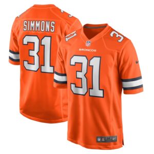 Justin Simmons Denver Broncos Nike Alternate Game Jersey - Orange- 49Native