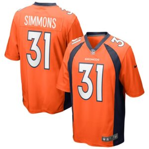 Justin Simmons Denver Broncos Nike Game Jersey - Orange- 49Native