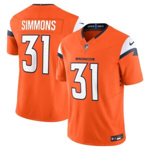 Justin Simmons Denver Broncos Nike Vapor F.U.S.E. Limited Jersey - Orange- 49Native