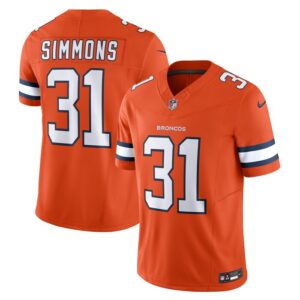 Justin Simmons Denver Broncos Nike Vapor F.U.S.E. Limited Jersey - Orange- 49Native