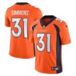 Justin Simmons Denver Broncos Nike  Vapor Untouchable Limited Jersey - Orange- 49Native