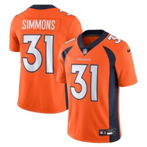 Justin Simmons Denver Broncos Nike  Vapor Untouchable Limited Jersey - Orange- 49Native